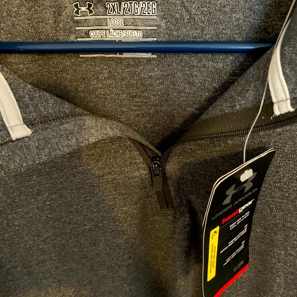 Under Armour gray heat gear 1/4 zip jacket - Picture 2 of 3